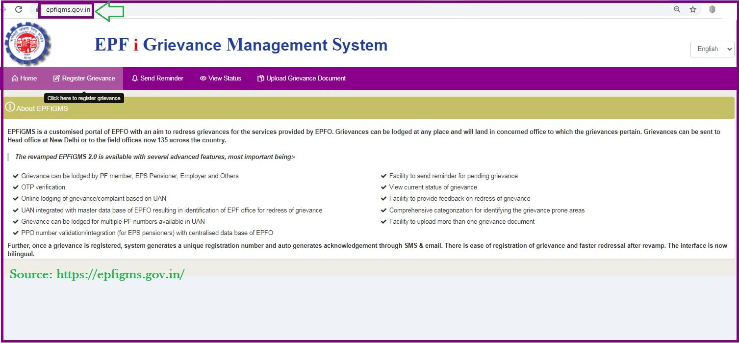 EPF Grievance Portal