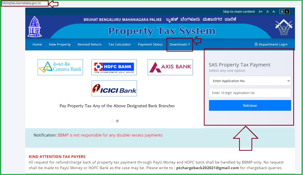 BBMP Property Tax Online Payment 2021 22 At Bbmptax karnataka gov in