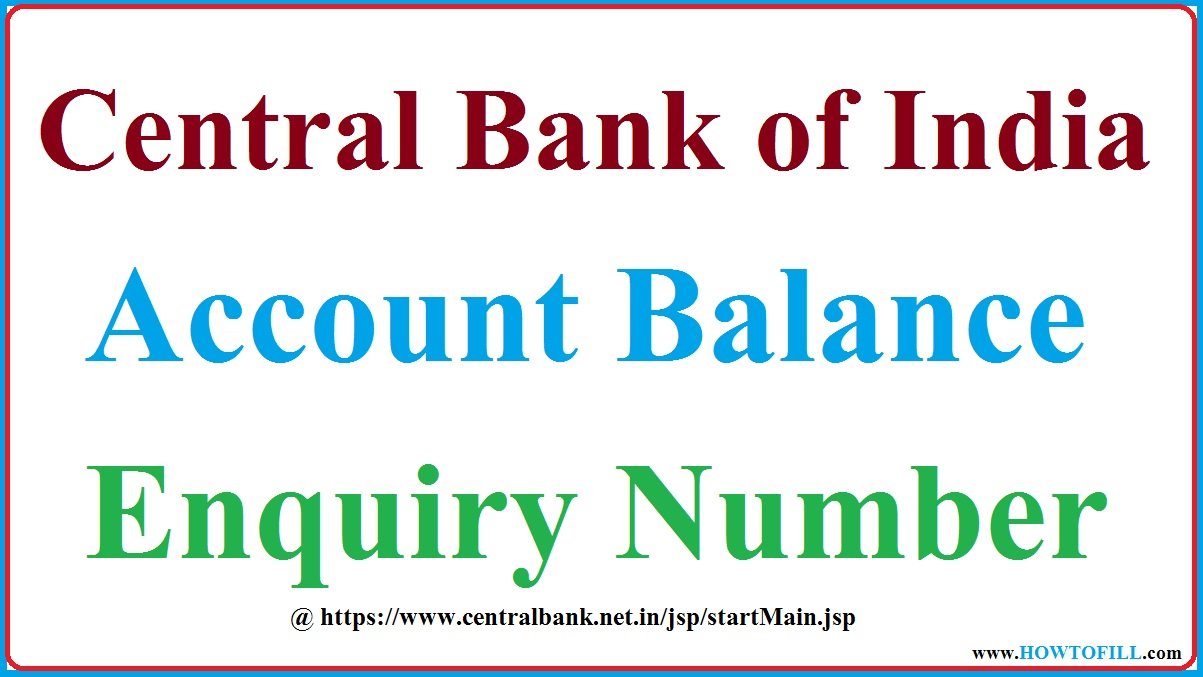 Central Bank of India Balance Enquiry Check Mobile Number 2020