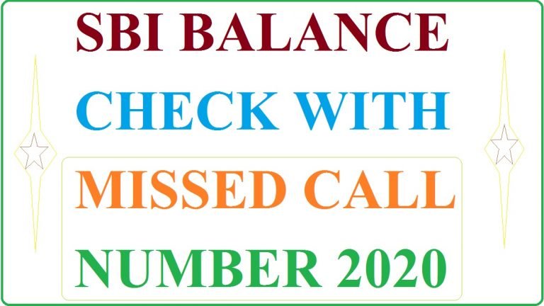 SBI Balance Check | SBI Missed Call Balance Check Number 2022