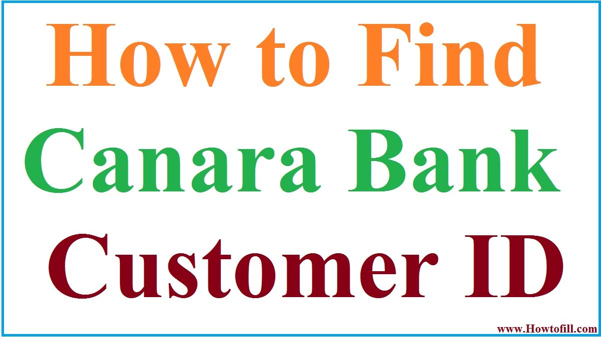 canara bank customer ID