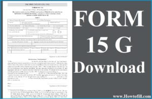 How to Download Form 15G Online PDF | How to fill Form 15G