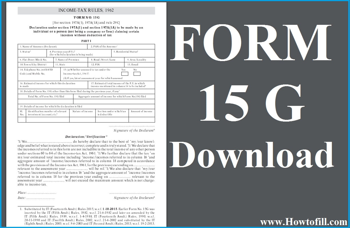 How To Fill Form 15g In Word Format - Printable Templates Free