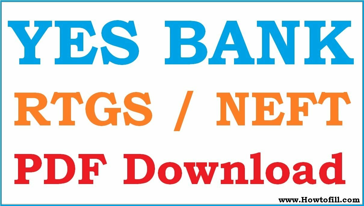 YES Bank RTGS Form