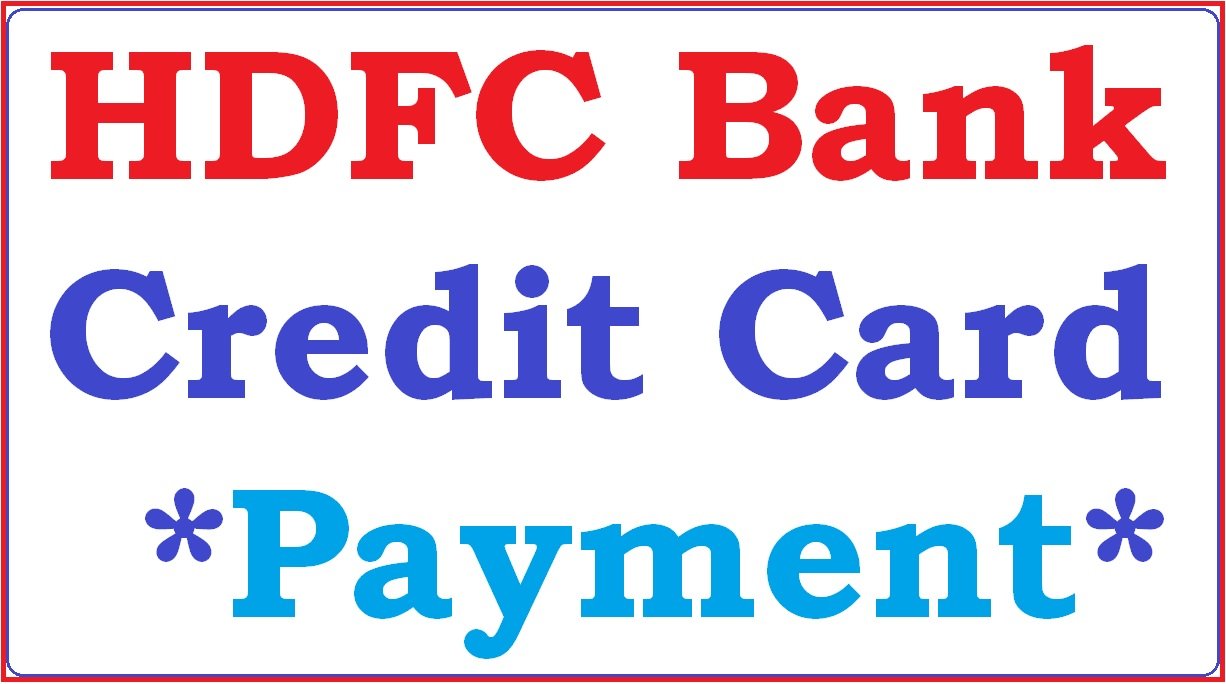 HDFC bank Credit Card bill Payment