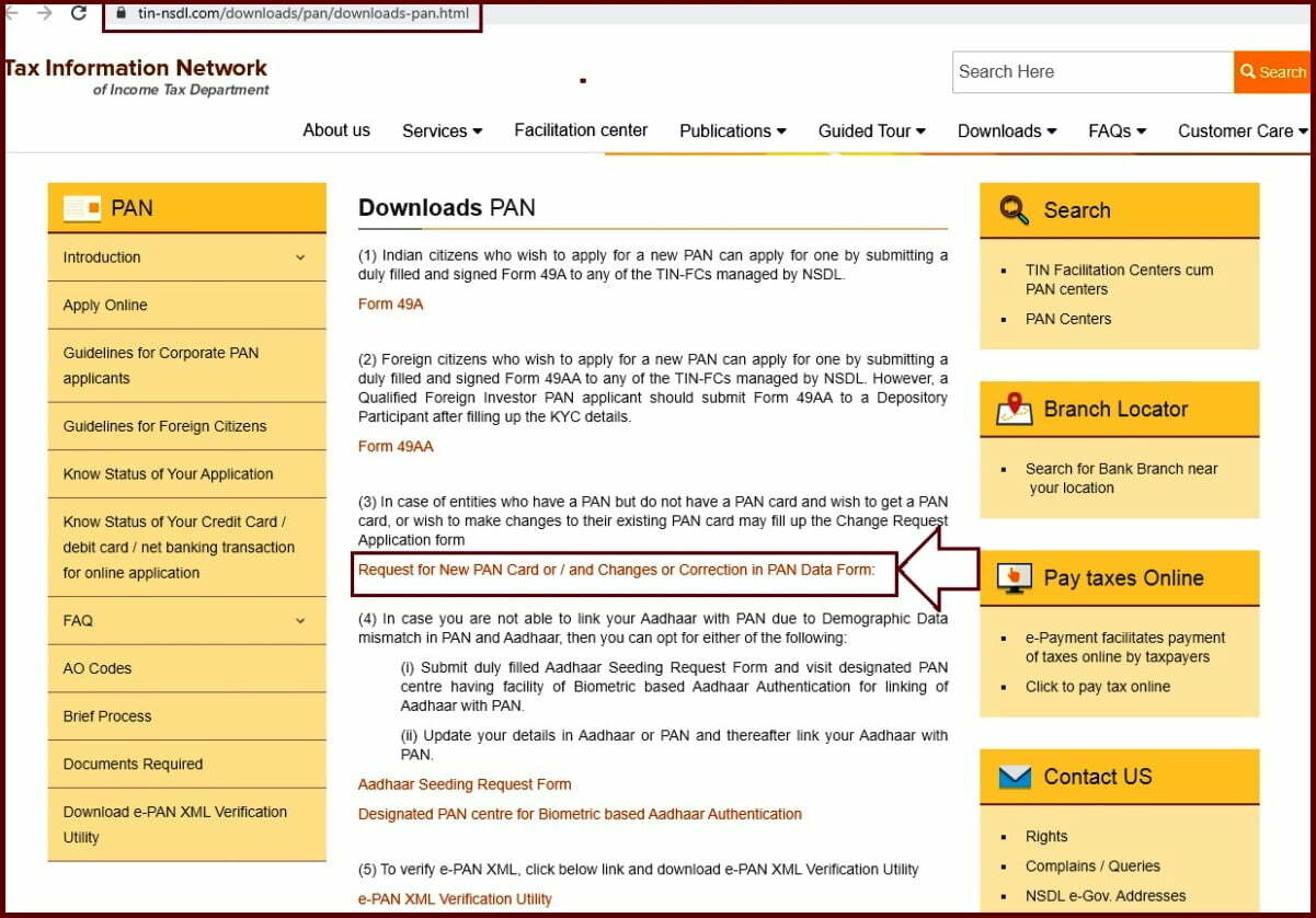 Uti Pan Card Correction Charges