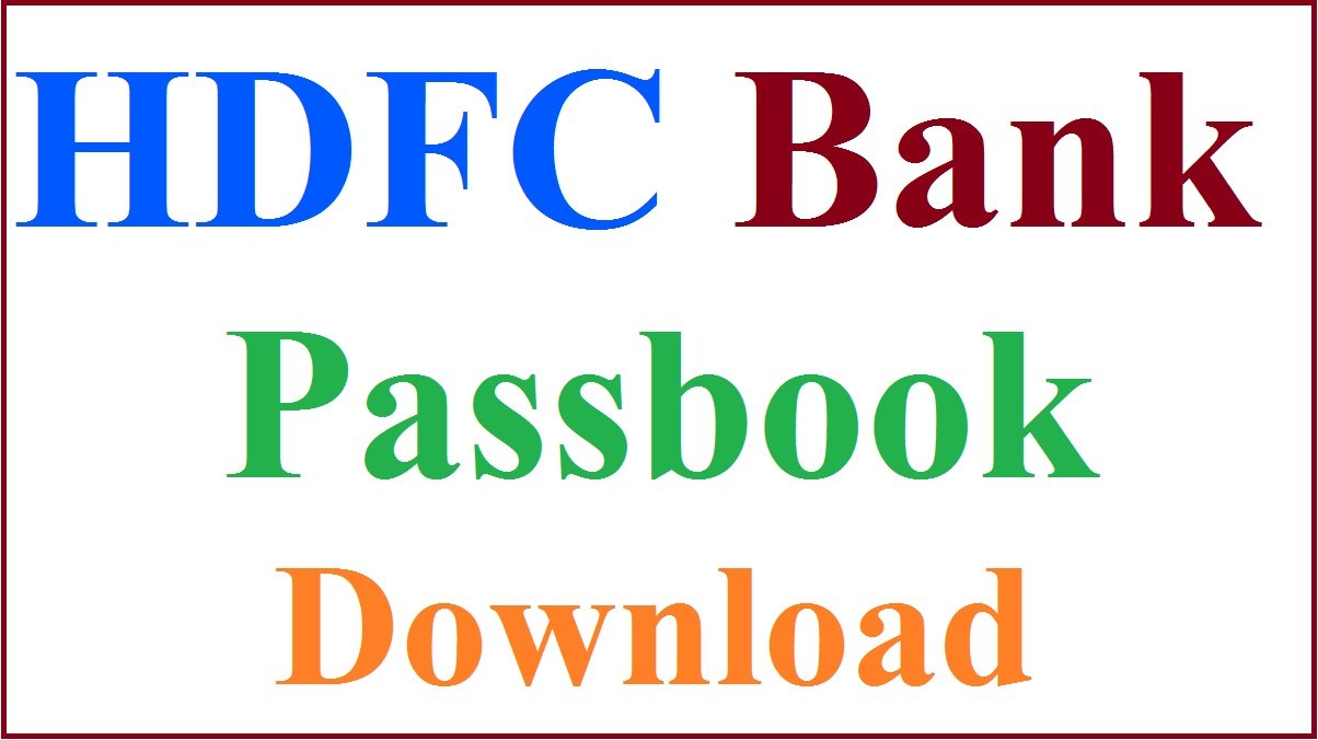 HDFC Passbook