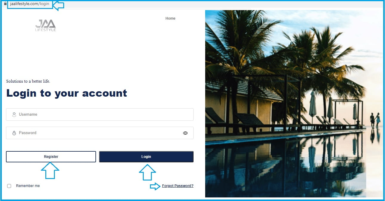 JAA Lifestyle Login