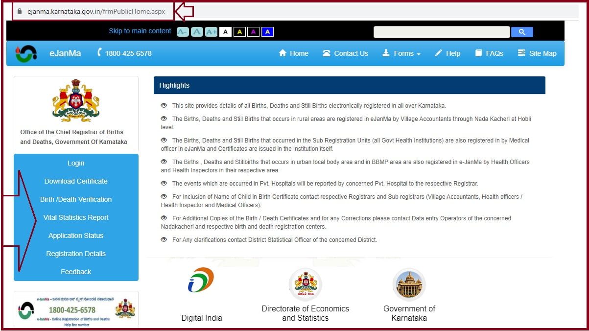 Ejanma Karnataka Birth Certificate Death Certificate Online Registration