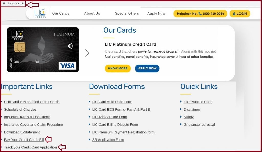 LIC Credit Card Application Status