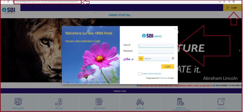 SBI HRMS Login, SBI Balance Check, Salary Slip 2022, Leave, and Pension Status at Hrms.onlinesbi.com