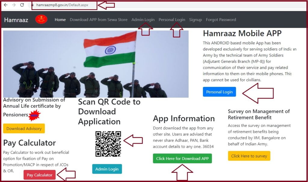 Hamraaz Login Indian Army Pay Slip 2022 Download
