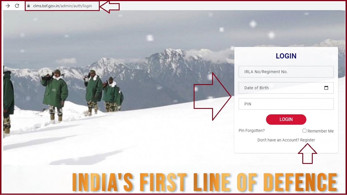 CLMS BSF Login CLMS BSF Registration APP at Clms bsf gov in