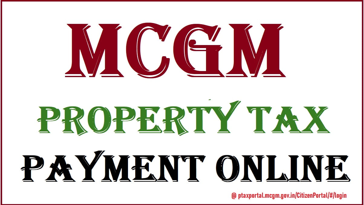 MCGM Property Tax Payment Online 202425 at MCGM Portal