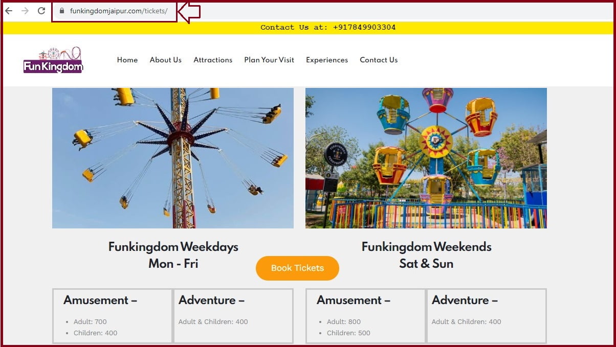 fun kingdom jaipur ticket price