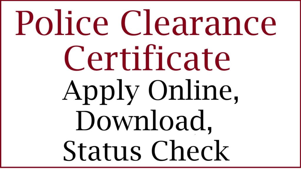 police clearance certificate apply online, pcc certificate download