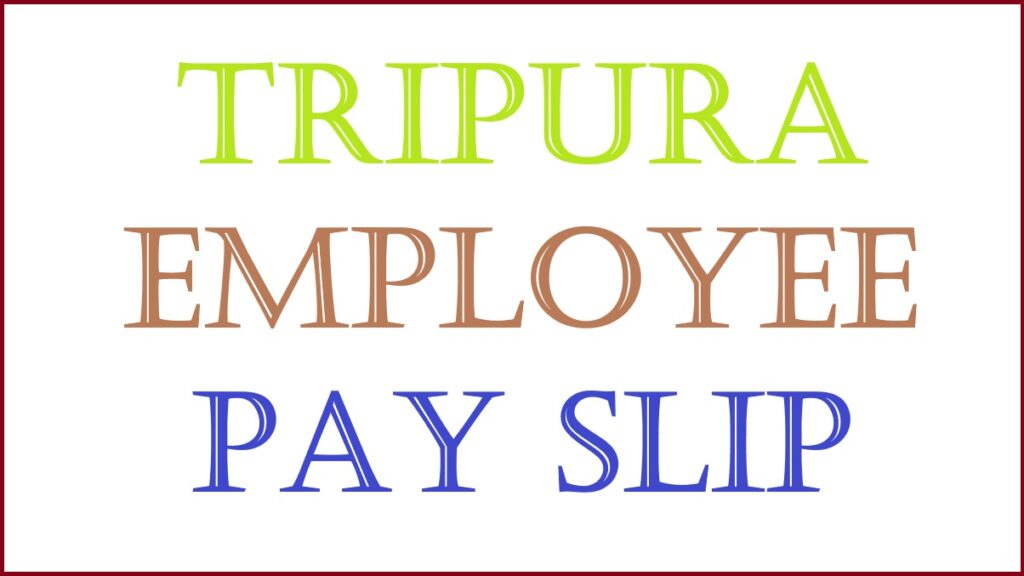 tripura employee pay slip 2024 at tripura hrms